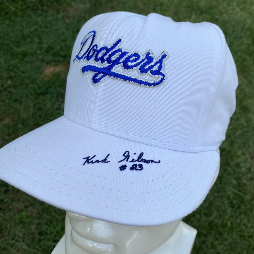 VTG Los Angeles Dodgers Hat USA Kirk Gibson #23 MLB 80s Deadstock LA Cap White